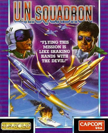 U.N. Squadron box cover front